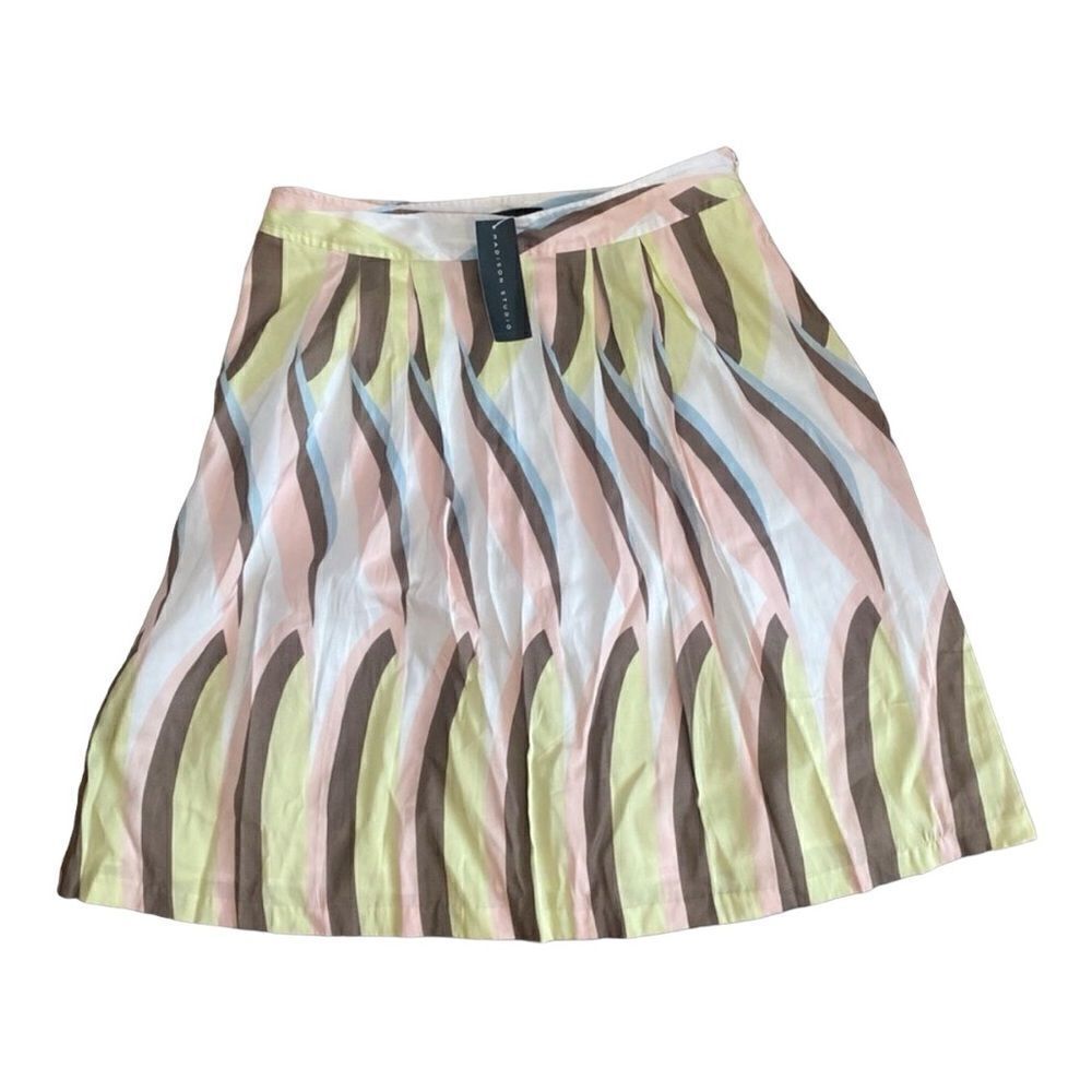 Madison Studio Pink Powderpuff Multi Grecian Romance Skirt Spring Easter 10 NWT - Picture 1 of 5